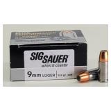 20rd 9mm JHP Sig Sauer Ammo