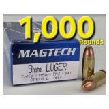 1,000rd 9mm FMJ Magtech Ammo