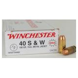 50rd 40 S&W FMJ Winchester Ammo