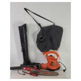 B&D Blower / Vac & Homelite 12" Electric Chainsaw