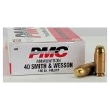 50rd 40 S&W FMJ/FP PMC Ammo