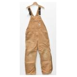 Carhartt 38 x 32 Brown Duck Cotton Bib Overalls