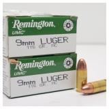 100rd 9mm RN Remington Ammo