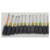 (11) Klein Nut Drivers & Insulated Screwdriver