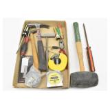 Hand Tools: Hammer, Rubber Mallet, Tape Measures