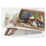 Tool Lot: Saw, Knee Pads, Files...