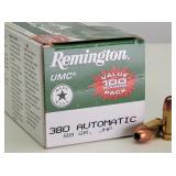 100rd 380 ACP JHP Remington Ammo