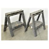 (2) Folding Plastic Sawhorses