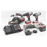 (4) Porter Cable 20V Power Tools, Chargers &