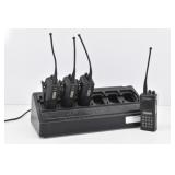 (4) Motorola GTX Handi-Talkies & Rapid 6 Charger
