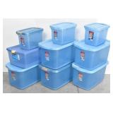 9  Rubbermaid Roughneck Totes (66qt, 42.5t, 19qt)