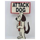 Attack Dog  Novelty Humorous Wood Sign 17.5' T