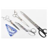 (5) Vintage Scissors: Kleencut, Dovo, Crafstman...