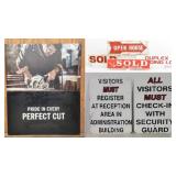 Signs: Open House, Craftsman, Visitors, more