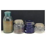 (4) Collectible Glass Jars: One Pint 1902 Royal