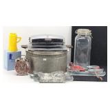 Vintage Electric Grill (no cord),  Mason Jar w/Lid