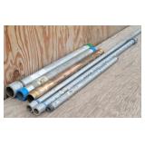 Assorted Length Galvanized Pipes & One Cooper