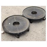 Two 16' Round Garbage Can Roller Bases