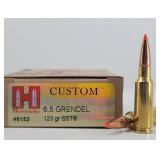 (20rd) 6.5 Grendel SST Custom HORNADY Ammo