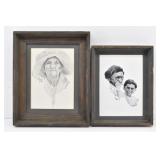 (2) Pencil Sketch Prints by Reynolds: The Doctor..