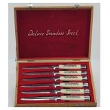 Set of 6 Vintage Coast Cutlery Steak Knives w/ Box