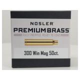 50ct .300 Win Mag Brass Nosler Casings