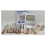 Kitchen Knives / Cutlery & Steren Digital Clock