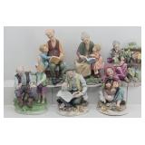 (3) Sets of Ceramic Grandparent Figurines