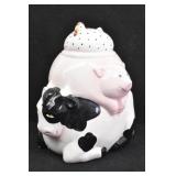 1992 Clay Art Home Etc Cow Pig Hen Cookie Jar