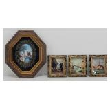 (4) Ornate Italian Florentine Style Wall Art