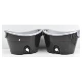 (2) IGLOO Party Bucket Beverage Tub w/ Drain Plug