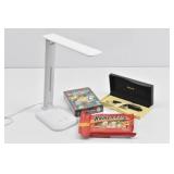 LED Desk Lamp, Card Games, Pelikan Caligraphy Pen