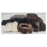 Ladies Evening Gloves & Crafting Fur Pieces