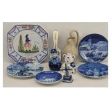 Vintage Porcelain Blue & White Decor Pieces