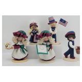 (5) Bakery Belles Handmade Polymer Clay Figures