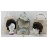 Elura Acrylic Wig & Wig 100% Human Hair...