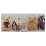(5) Cookie Jars: Teddy Bears & Christmas