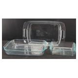 Set of 3 Rectangular Pyrex Baking Dishes