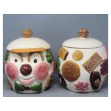 (2) Los Angeles Potteries Cookie Jars: Clown ...