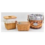 Longaberger Sweet Pea Basket, Tissue Box Holder &