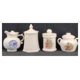(4) Cookie Jars w / Lids: Blue Willow McCoy,