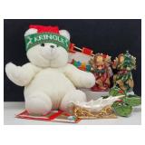 Christmas Angels, Polar Bear, Sleigh & Holly Dish