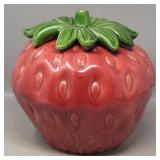 Large Red Strawberry Cookie Jar