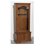 Classic Wood Gun Cabinet (holds 8) Storage Below