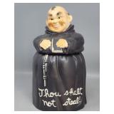 Early 'Thou Shalt Not Steal' Monk-Style Cookie Jar