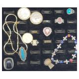 Foreign Coins, 9 Rings Necklace & Bracelet...