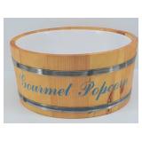 Gourmet Popcorn Barrel Bowl w/ Plastic Insert