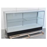Glass Metal Framed Lighted Show Case 6 ft
