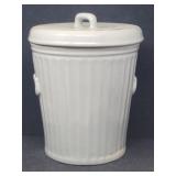 Trash Can / Garbage Can Ceramic Cookie Jar USA
