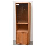 Oak Cabinet 6' Tall, Glass Shelves